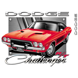 Dodge Challenger RT T-shirt 100% Cotton Small-XXXL