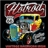 Hot Rod Custom Chop Shop Route 66 T-shirt