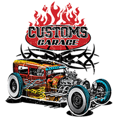 Customs Garage Hot Rod Rat Rod Speed Shop T-shirt