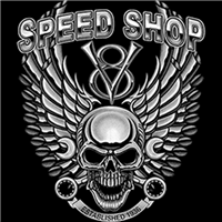 Speed Shop V8 Skull Hot Rod T-shirt, S-XXXL