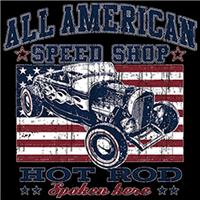 All American Speed Shop Hot Rod Rat Rod T-shirt