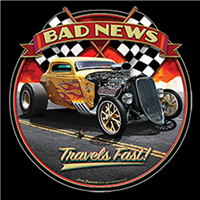 Ford Coupe Bad News Hot Rod Drag Racing  T-shirt