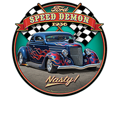 Ford '36 Coupe Speed Demon Drag Racing  T-shirt