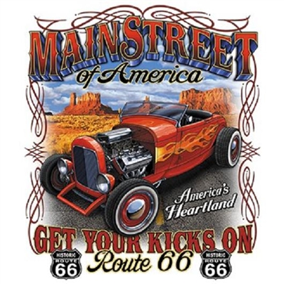 Route 66 Main Street of America Highboy Roadster T-shirt