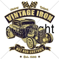 Vintage Iron Hot Rod Customs T-shirt