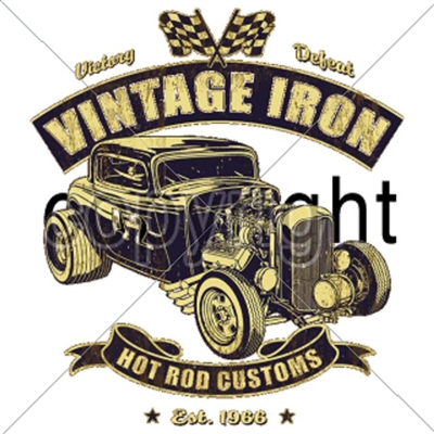 Vintage Iron Hot Rod Customs T-shirt