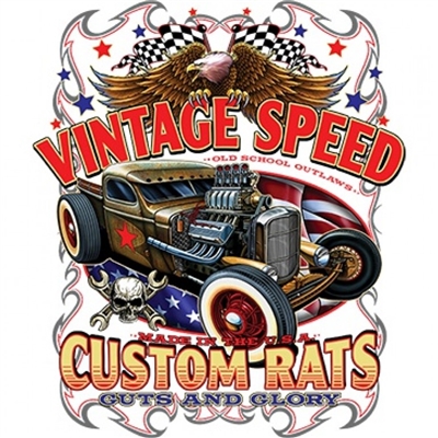 Vintage Speed Custom Rats Rat Rod Shop T-shirt