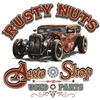 Rusty Nuts Auto Shop Hot Rod Rat Rod T-shirt