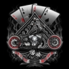 4 Aces and Bobber Motorcycle Biker T-shirt