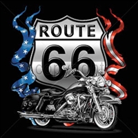 Route 66 Motorcycle Biker T-shirt