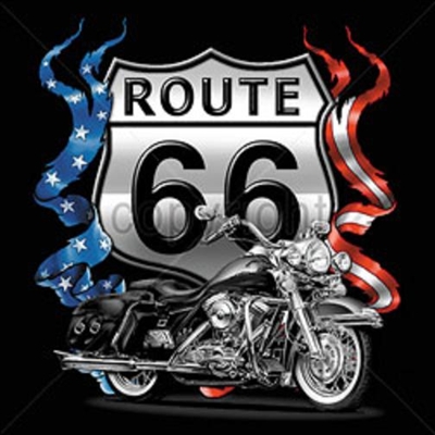 Route 66 Motorcycle Biker T-shirt