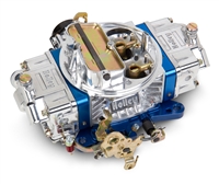 HOLLEY ULTRA ALUMINUM 650 CFM DOUBLE PUMPER CARBURETOR, SQUARE-FLANGE, ELECTRIC CHOKE, MECHANICAL SECONDARIES -BLUE-- 0-76650BL