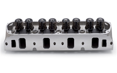 EDELBROCK E-SERIES E-205 CYLINDER HEADS FOR S/B FORD W/ HYDRAULIC FLAT TAPPET CAMSHAFT APPS (COMPLETE, SINGLE)  - 5028