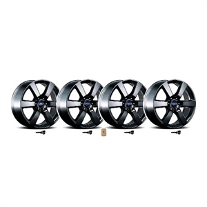 2015-2018 F-150 20X8.5 Six Spoke Wheel Set With TPMS Kit - Matte Black  -- M-1007K-P20XB