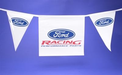 "FORD RACING" 50-FT. PENNANT STRING -- M-1827-P1
