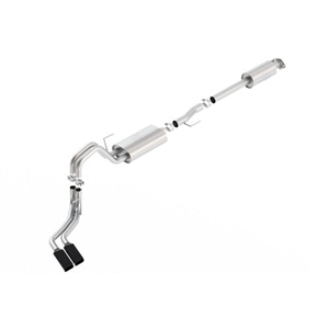 2015-2016 F-150 3.5L ECOBOOST CAT-BACK TOURING EXHAUST WITH DUAL RIGHT SIDE EXHAUST AND BLACK TIPS  -- M-5200-F1535RTB