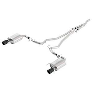 FORD RACING 2015-2016 MUSTANG 2.3L TOURING CAT BACK EXHAUST SYSTEM WITH BLACK TIPS -- M-5200-M4TB