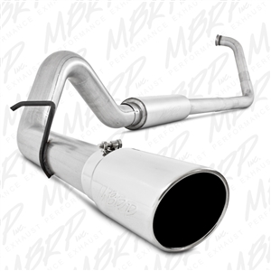 MBRP 2003-2007 Ford F-250/350 6.0L 4" Turbo Back, Single Side Exit, Off-Road, Aluminized  -- S6212AL