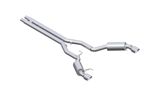 MBRP 2015 Ford Mustang GT 5.0 3" Cat Back, Dual Split Rear, Street Version, 4.5" tips, T409  -- S7277409