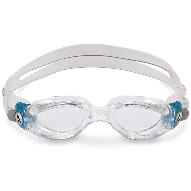 Aquasphere Kaiman Compact Adult Swimming Goggles. (Transparent/Turquoise/Lenses/Clear)