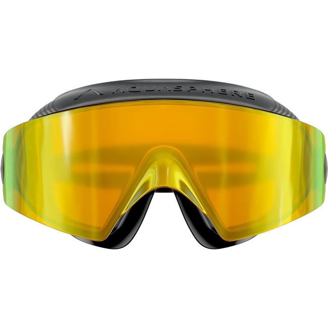 Aquasphere DEFY. ULTRA  Swimming Mask. (Black/Yellow/Titanium Mirrored Lens)