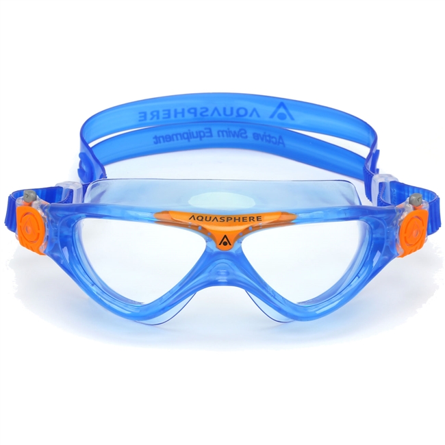 Aquasphere Vista Junior Swimming Goggles. (Blue/Orange/Lenses/Clear)