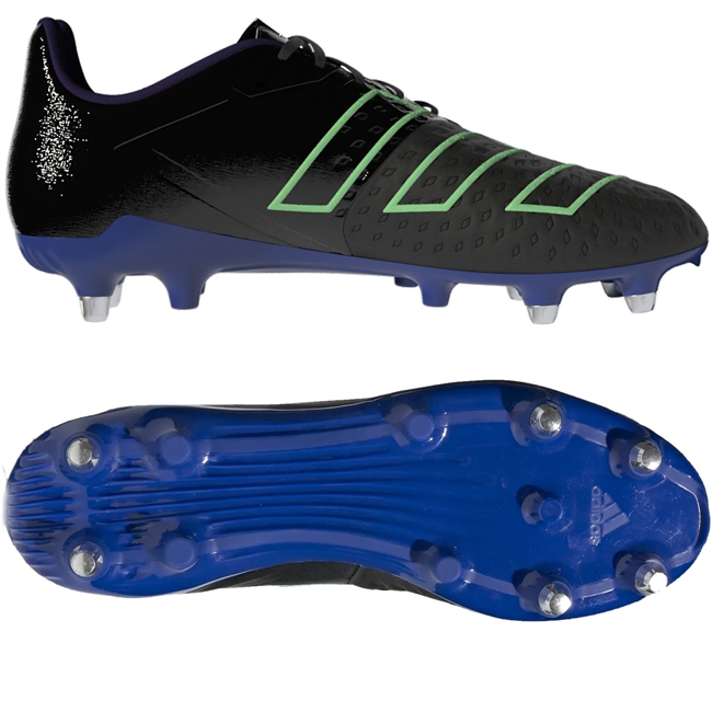 Adidas Malice Elite Soft Ground Adult Rugby Boots. (Core Black/Core Black/Team Shock Pink)