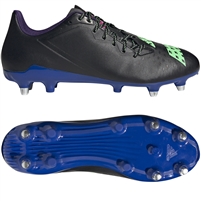 Adidas Malice Soft Ground Adult Rugby Boots. (Core Black/Beam Green/Royal Blue)