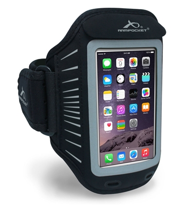 Armpocket Racer Armband. (Black/Silver)