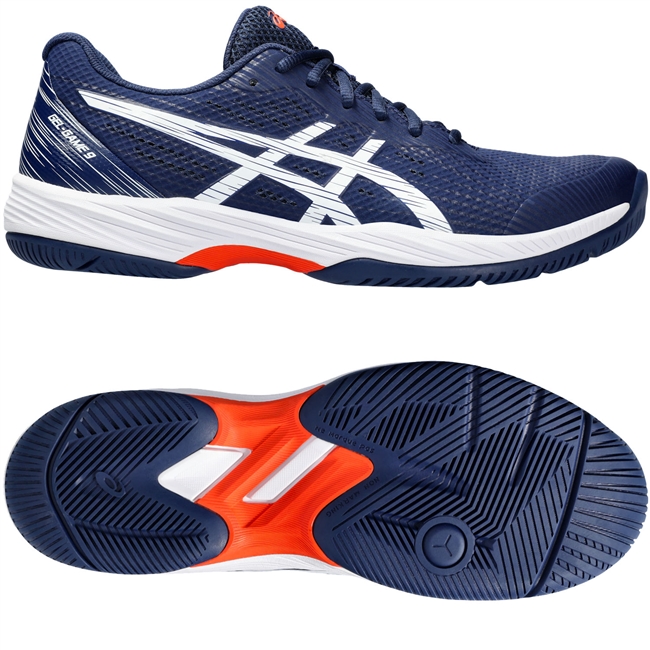 Asics Gel-Game 9 Men's Tennis Shoe. (Blue Expanse/White)