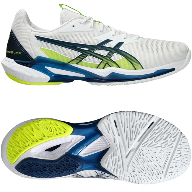 Asics Solution Speed FF 3 Men's Tennis Shoe. (White/Mako Blue)