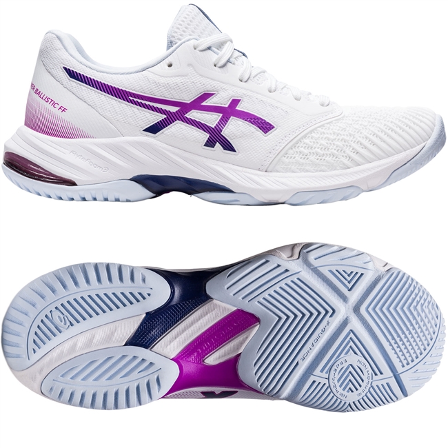 Asics Gel-Netburner  Ballistic FF 3 Women's Netball Shoe. (White/Orchid)
