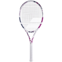Babolat Evo Aero Lite Tennis Racquet. (White/Pink)