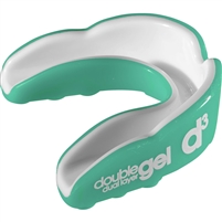 D3 Double Gel Adult Mouth Guard. (Mint/White)