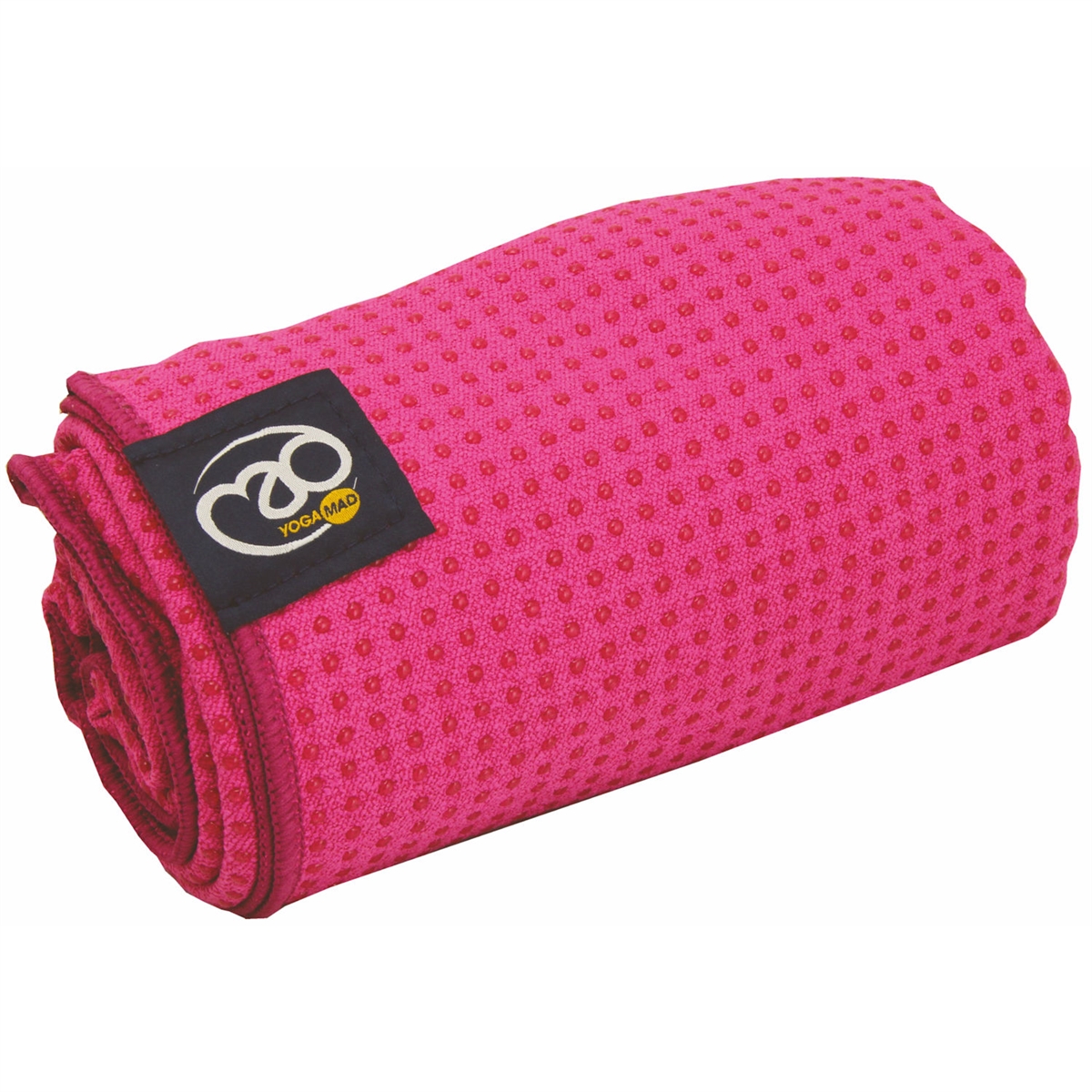 Fitness Mad Grip Dot Yoga Mat Towel. (Hot Pink)