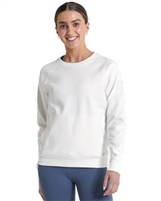 Gym+Coffee Women's Chill Crew Sweater. (Ivory White)