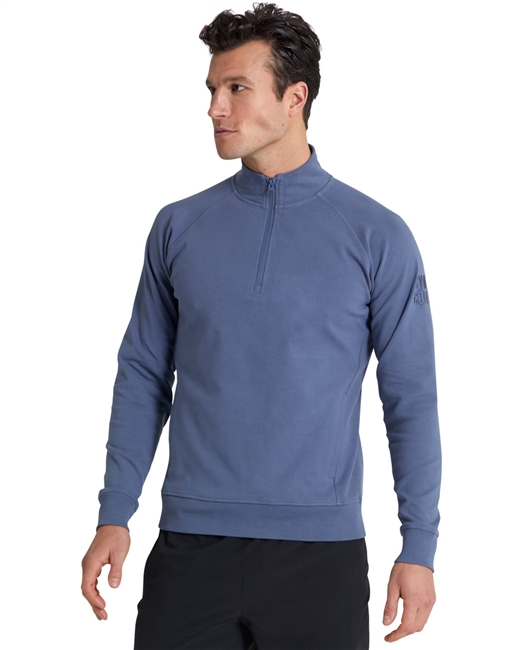 Gym+Coffee Men's Chill Half Zip Sweater. (Thunder Blue)