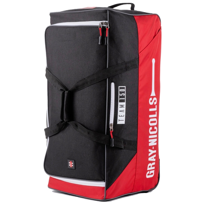 Gray-Nicolls Team 150 Wheelie Cricket Bag. (Black/Red)