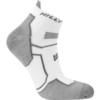 Hilly Twin Skin Socklet Med. (White/Grey Marl)