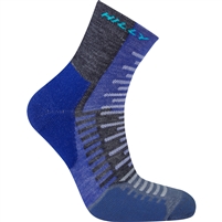 Hilly Active Anklet Min Road Running Sock. (Cobalt/Black)