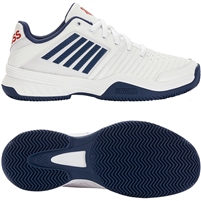 K-Swiss Court Express HB Men's Tennis Shoe. (White/Blue Opal/Lollipop)