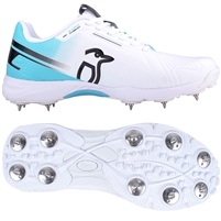 Kookaburra KC 3.0 Spike Cricket Shoe. (White/Aqua)