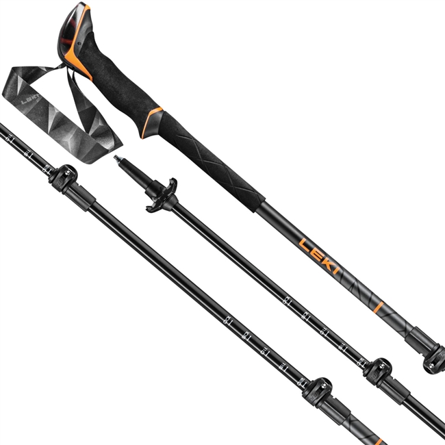 Leki Makalu Lite Trekking Pole. (Orange/Black/Dark Anthracite)