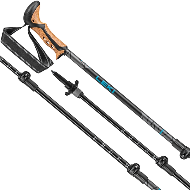 Leki Khumbu Lite AS Trekking Pole. (Black/Petrol/Dark Anthracite)