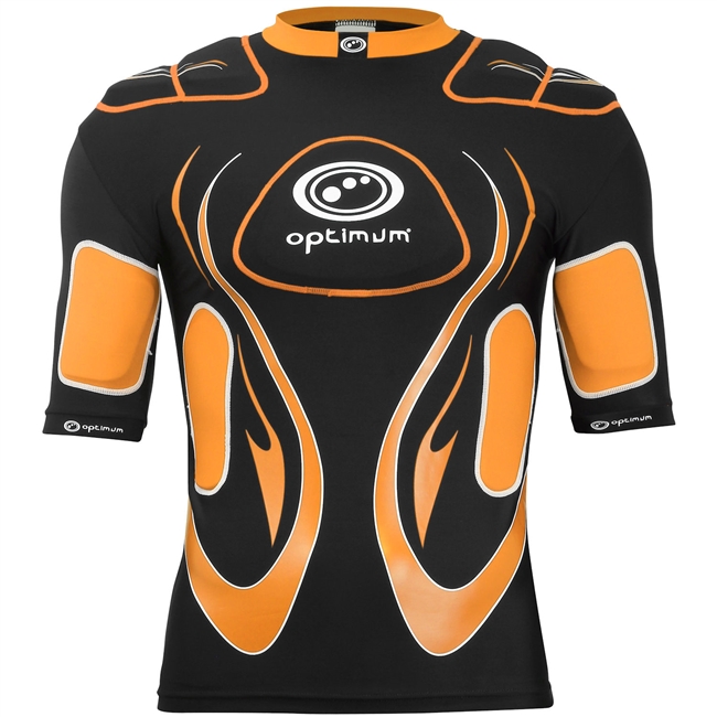 Optimum Inferno Protective Rugby Top. (Black Orange)