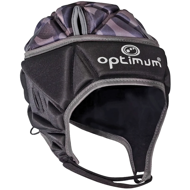 Optimum Razor Rugby Headguard. (Black/Silver)