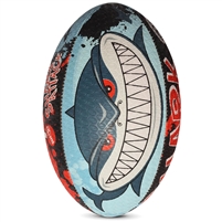 Optimum Shark Attack Rugby Training Ball. (Shark/Cartoon)