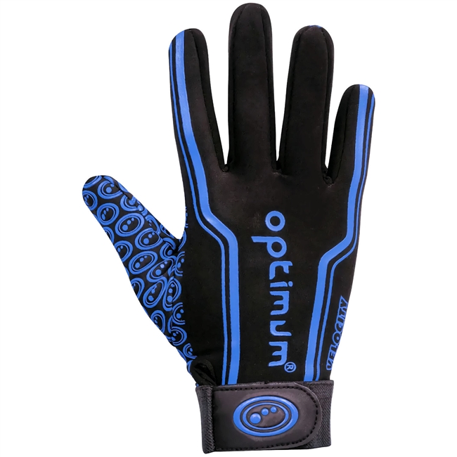 Optimum Velocity Thermal Rugby Gloves. (Black/Blue)