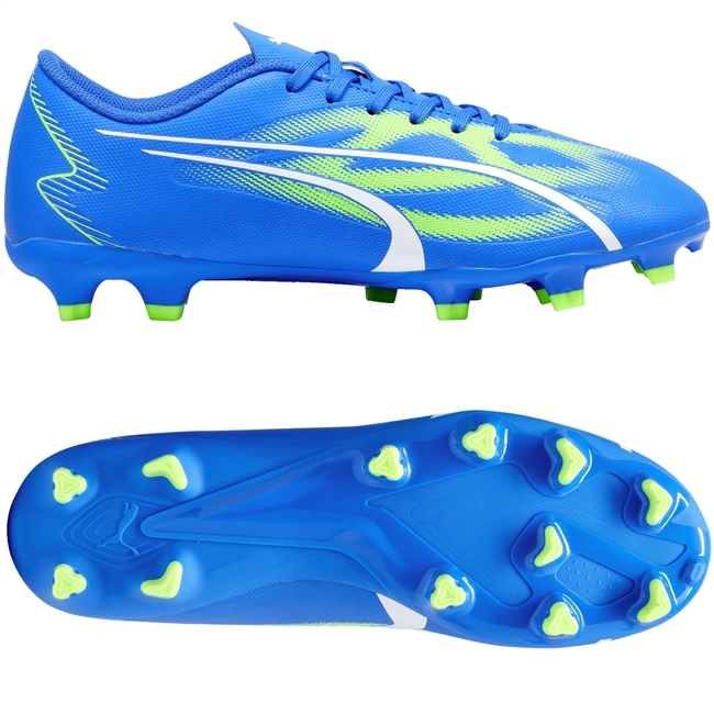 Puma Ultra Play FG/AG Men's Football Boots. (Ultra Blue/Puma White/Pro Green)