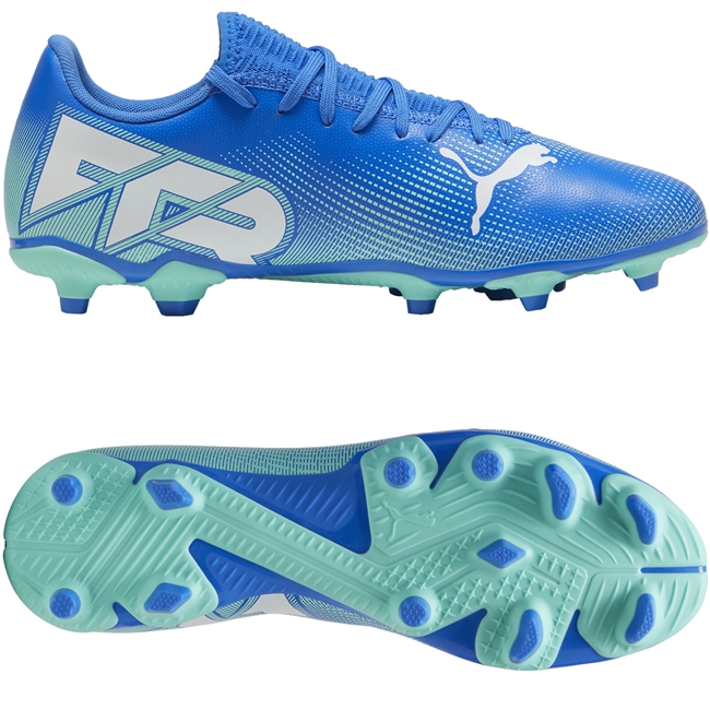 Puma Future 7 Play FG/AG Adult Football Boots. (Hyperlink Blue/Mint/Puma White)